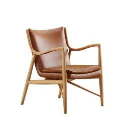 45 Lænestol, eg klar olie af Finn Juhl