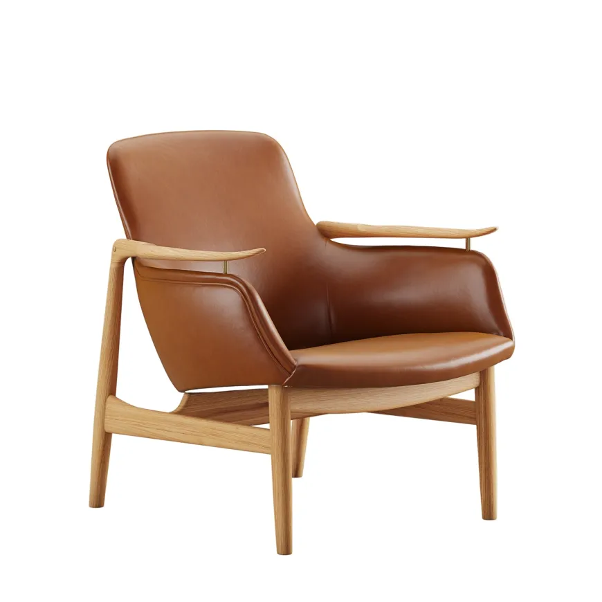 53 Lænestol, eg olie af Finn Juhl