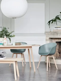 About a Chair AAC22 forsidepolstret, hvid skal fra Hay