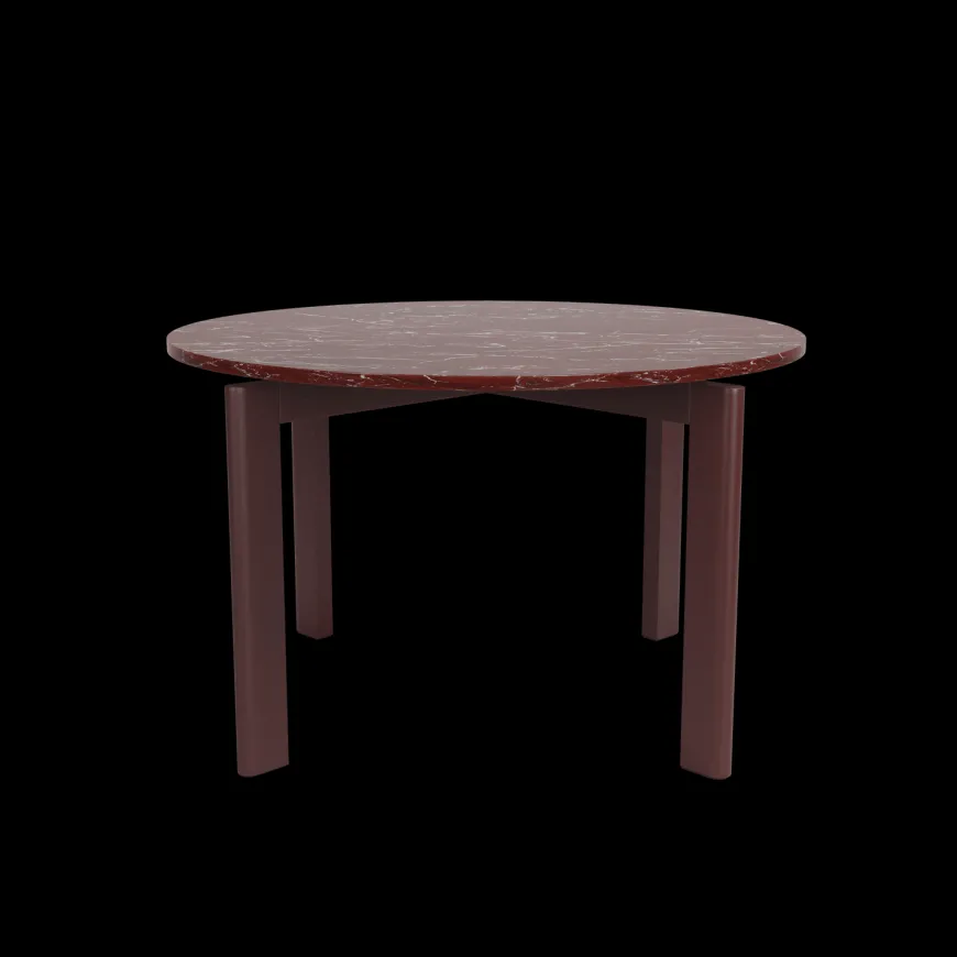 After Dining Table Ø120, Marble Burgundy fra Fritz Hansen