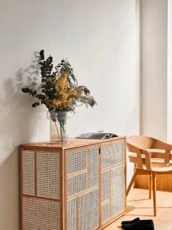 Air Sideboard, black/cane fra Design House Stockholm