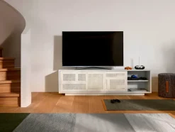 Air Sideboard Low, black/cane fra Design House Stockholm