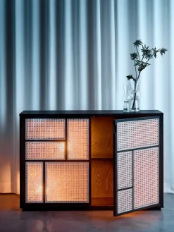 Air Sideboard, white/cane fra Design House Stockholm