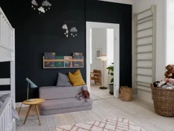 AJ Mini Table Lamp, grey/brass af Arne Jacobsen