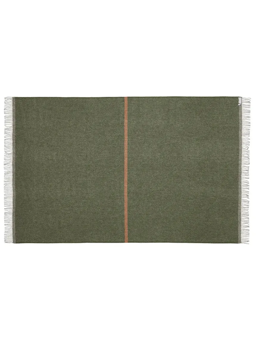 Alrø Plaid, grey navy fra Silkeborg Uldspinderi