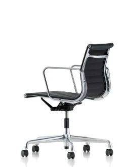 Aluminium Chair EA 117 Kontorstol, sort læder fra Vitra