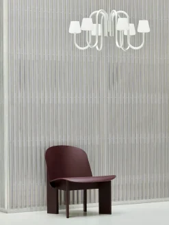 Apollo Chandelier 745, hvid opalglas fra Hay