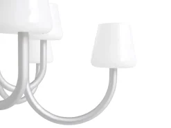 Apollo Chandelier 1065, hvid opalglas fra Hay