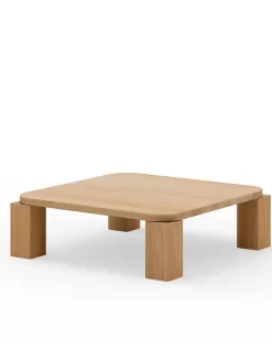 Atlas Sofabord 820x820, Natural Oak fra New Works