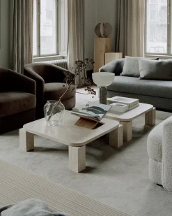 Atlas Sofabord 600x600, Natural Oak fra New Works