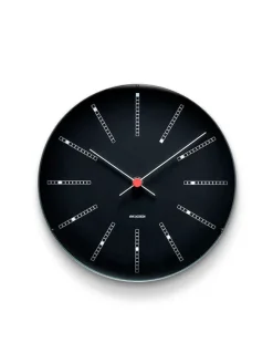 Bankers club vægur af Arne Jacobsen i sort (Ø: 29)