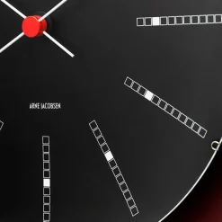 Bankers club vægur af Arne Jacobsen i sort (Ø: 21)