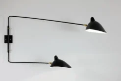 Big Wall Lamp w/2 Rotating Straight Arms af Serge Mouille