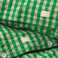 Bæk & Bølge Sengetøj, grøn/soft pink fra Juna