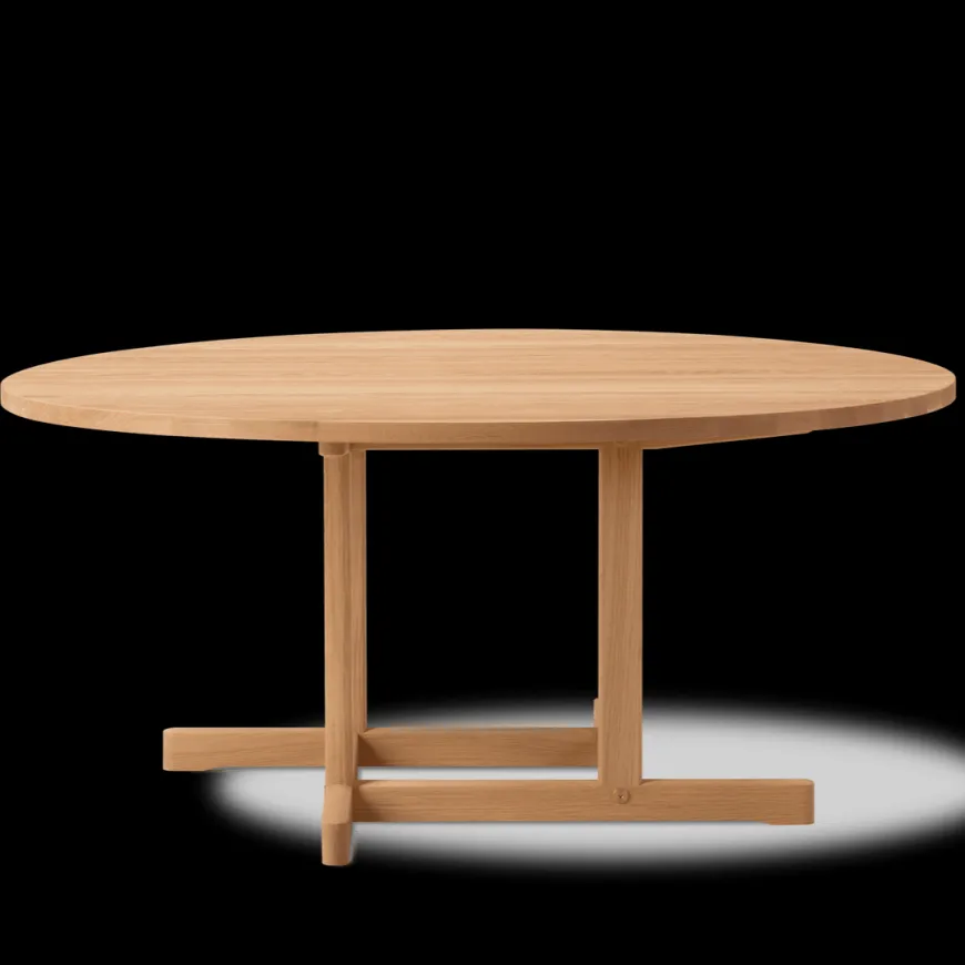 BM80 Shaker sofabord, rundt af Børge Mogensen