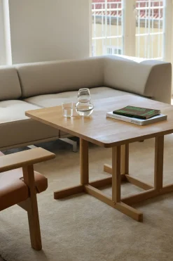 BM80 Shaker sofabord, rundt af Børge Mogensen