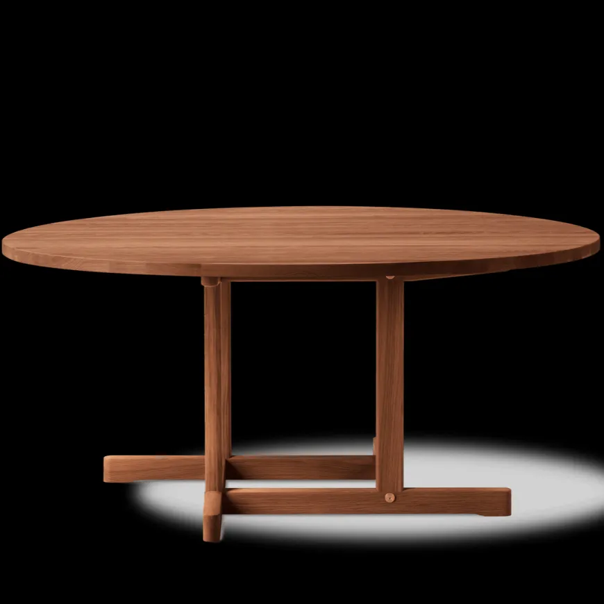 BM80 Shaker sofabord, rundt af Børge Mogensen