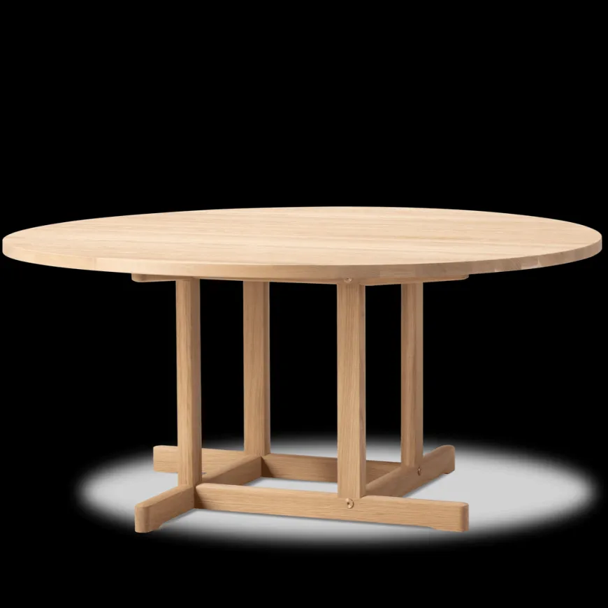 BM80 Shaker sofabord, rundt af Børge Mogensen