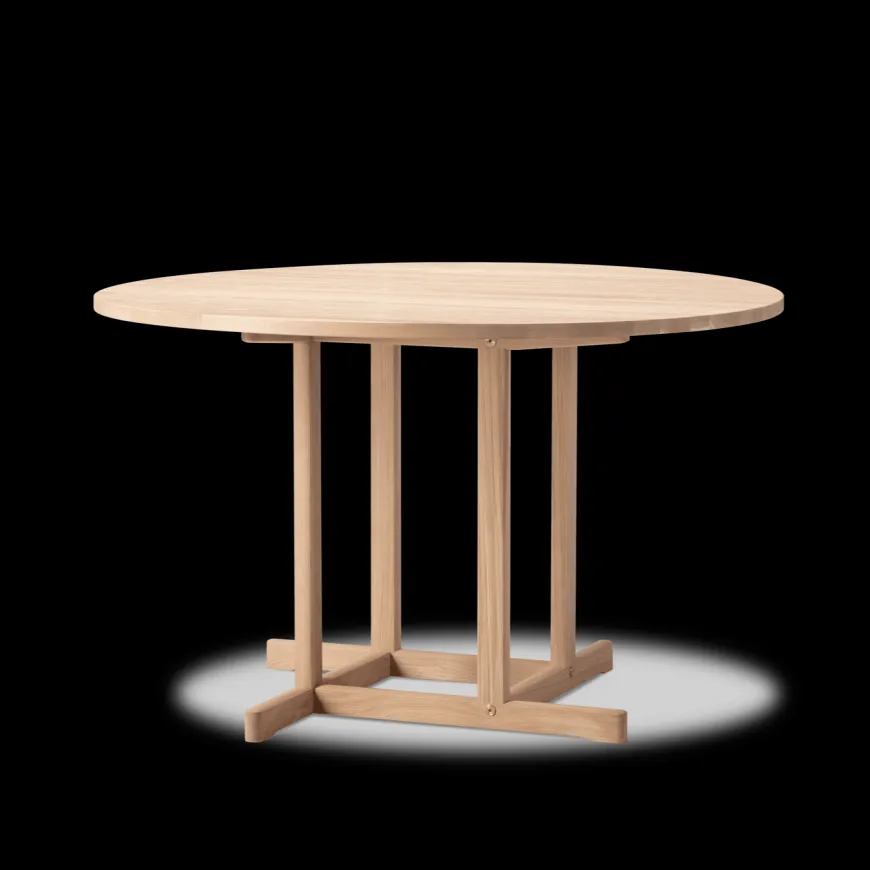 BM80 Shaker spisebord, rundt af Børge Mogensen