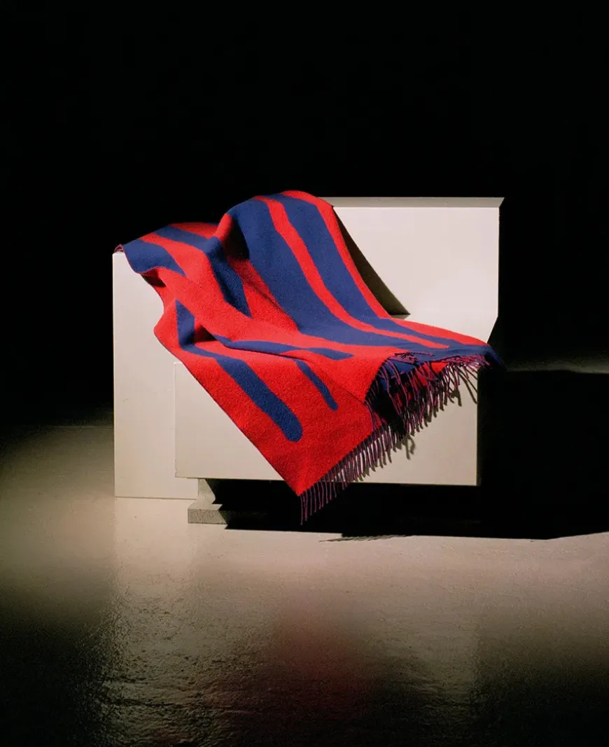 Brush Plaid, tan/milk fra raawii