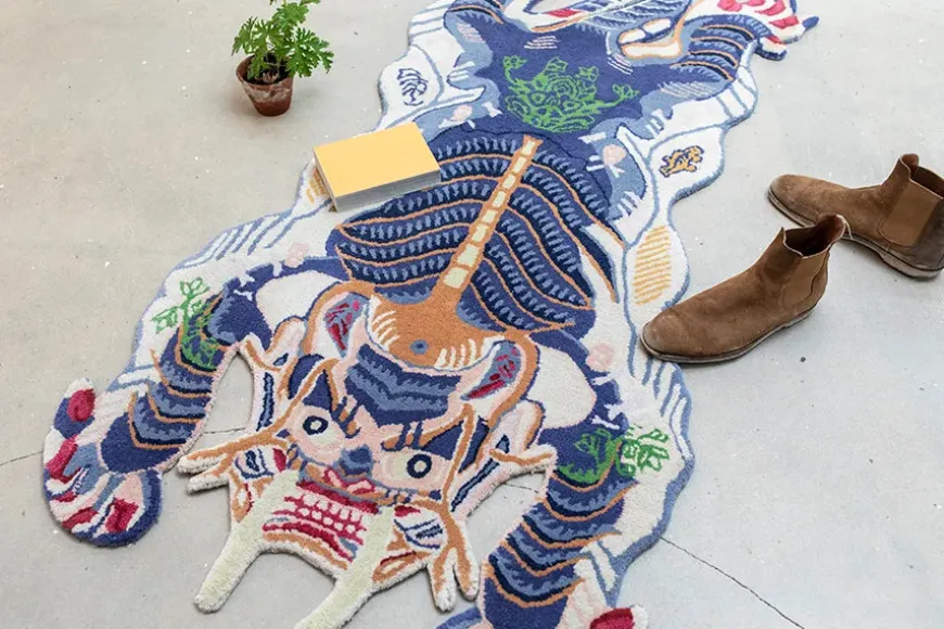 Burma Dragon Rug Large fra Bongusta