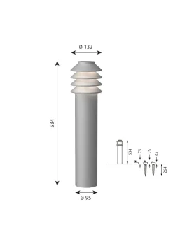 Bysted Garden Corten, Høj fra Louis Poulsen