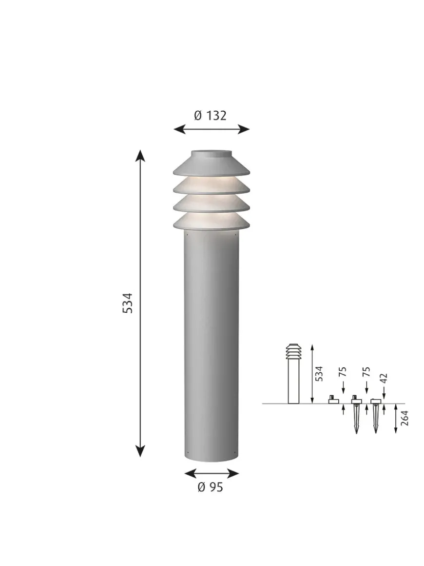 Bysted Garden Corten, Høj fra Louis Poulsen