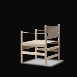 Canvas 21 stol, lys olieret eg af Børge Mogensen