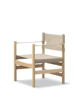 Canvas 21 stol, sortlakeret eg af Børge Mogensen