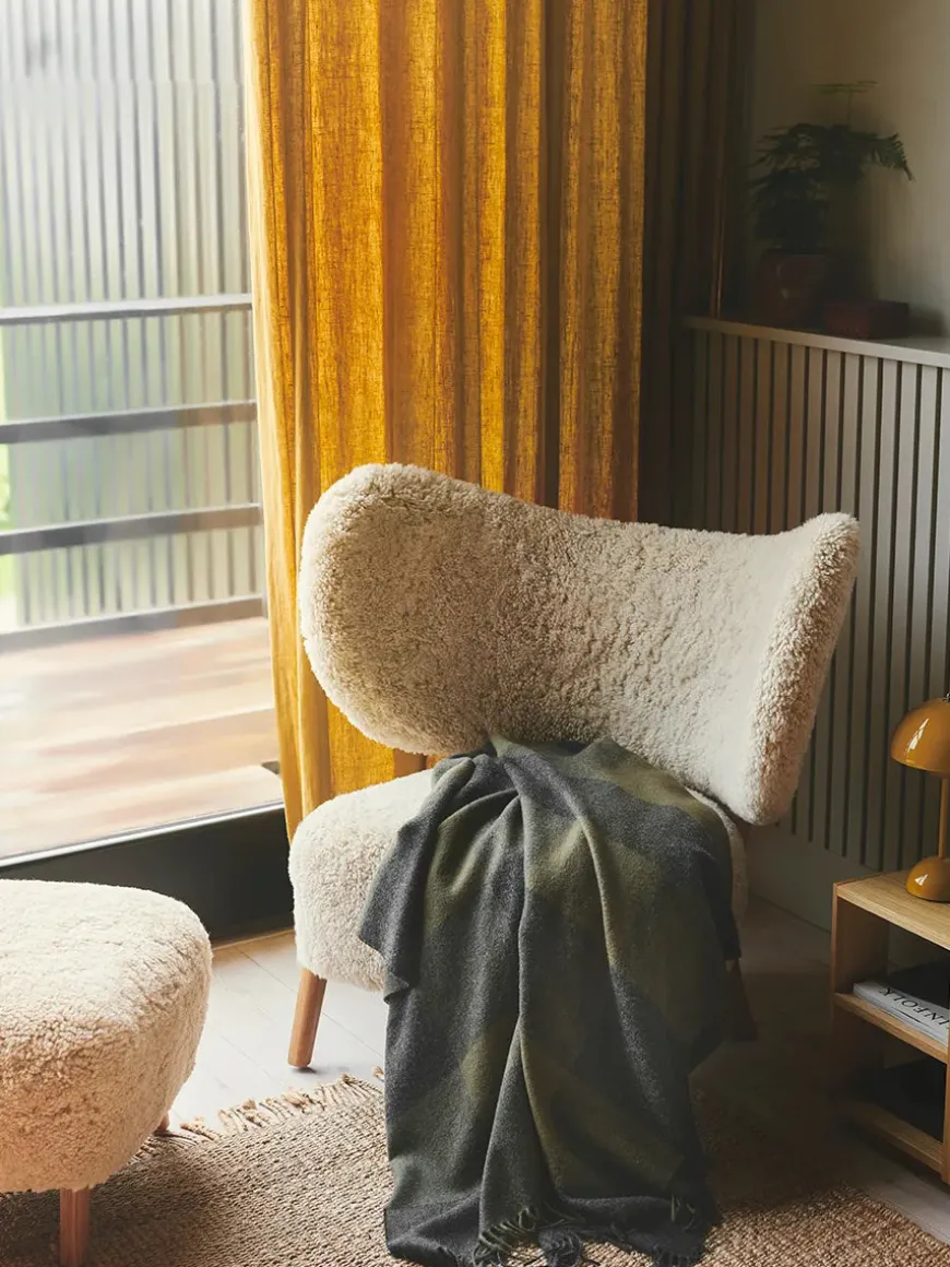 Caracas Plaid, rosewood fra Silkeborg Uldspinderi