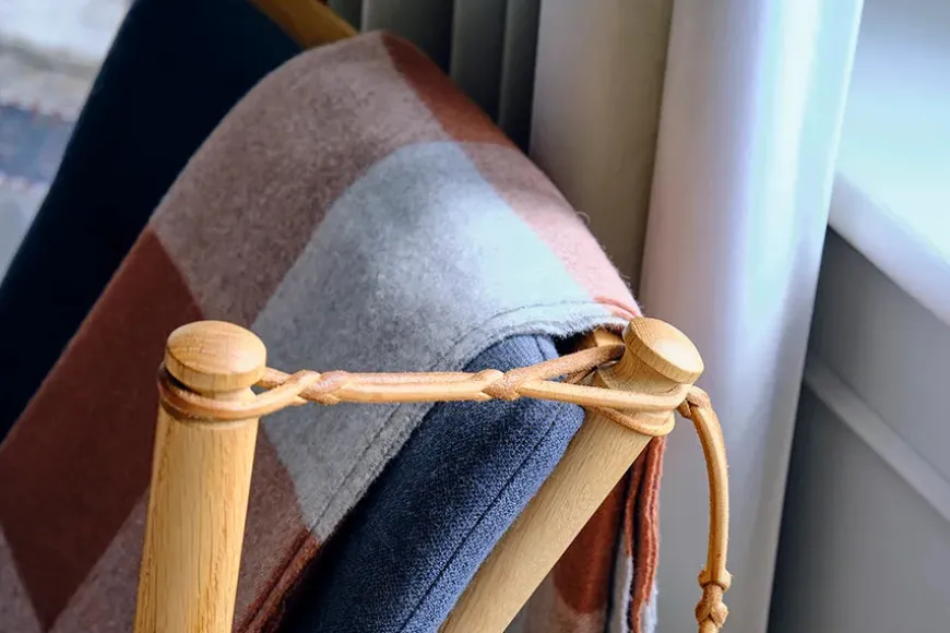 Caracas Plaid, rosewood fra Silkeborg Uldspinderi