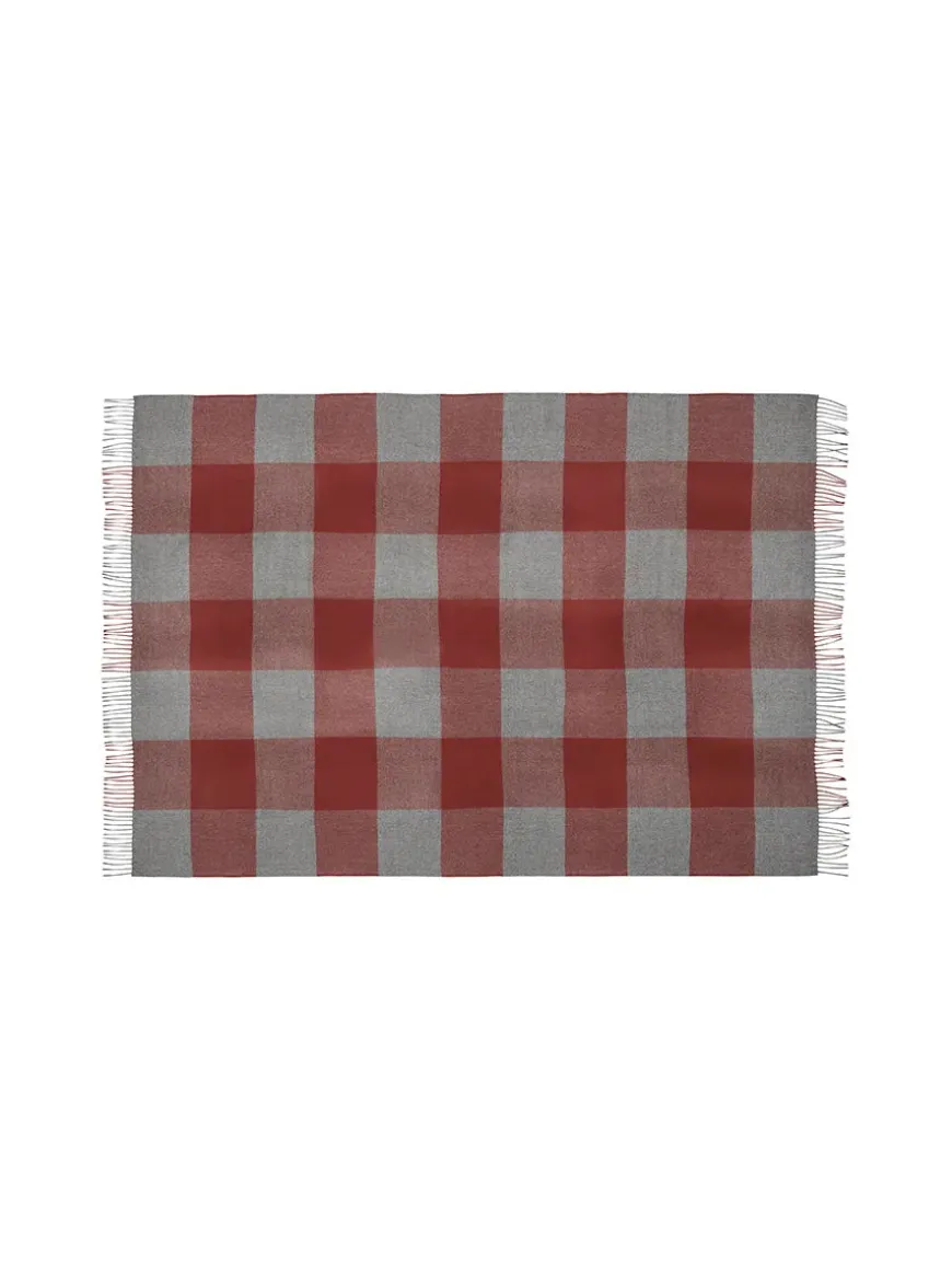 Caracas Plaid, rosewood fra Silkeborg Uldspinderi