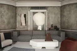 Catena Armrest Left Louisiana, sand/black fra Ferm Living