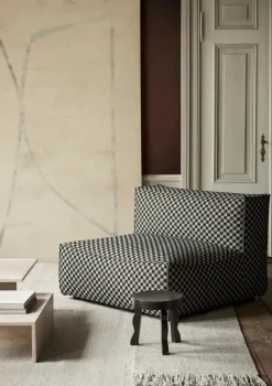 Catena Sofa Center L100 Check, sand/black fra Ferm Living