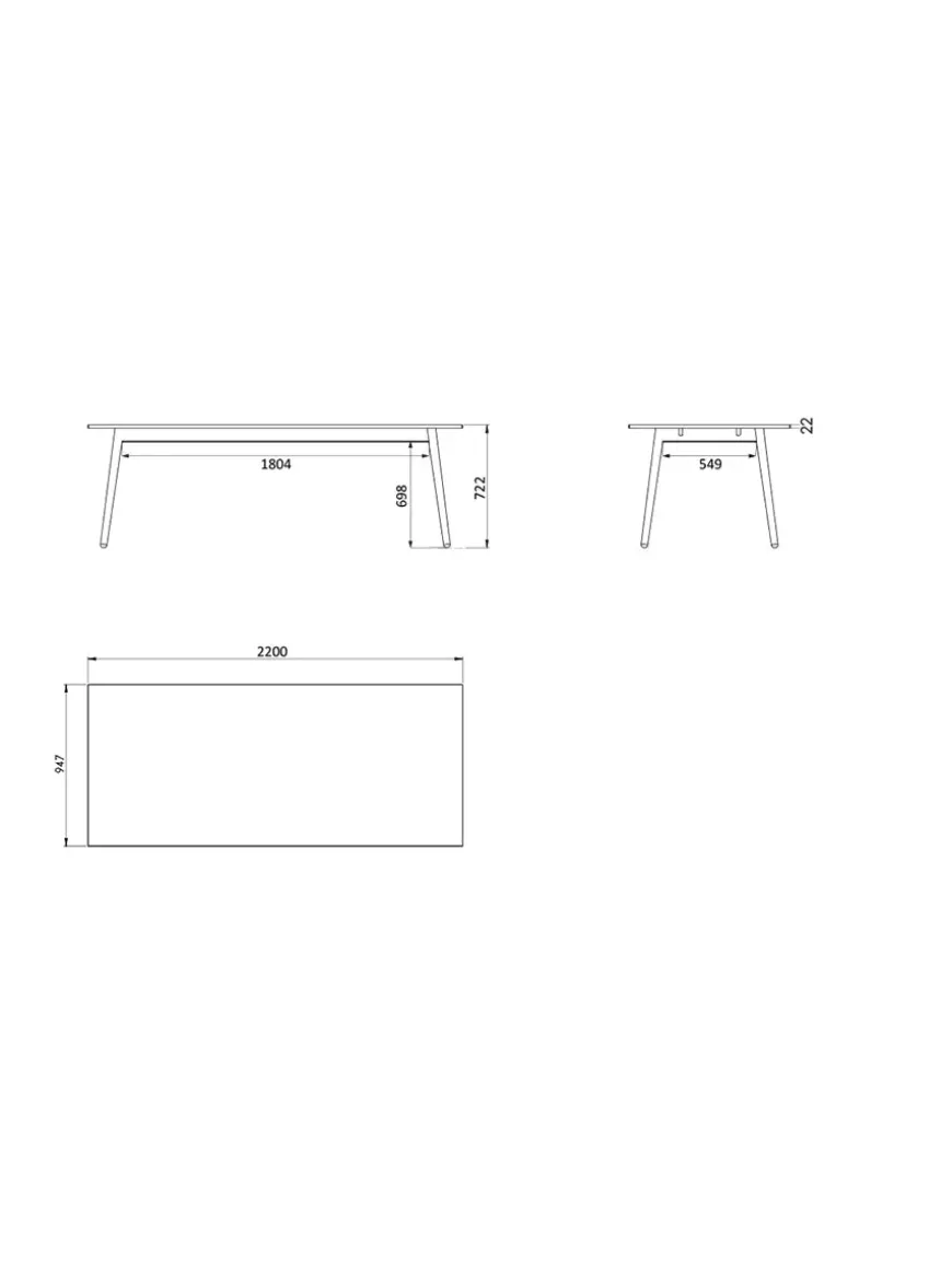 C35C Spisebord fra FDB Møbler