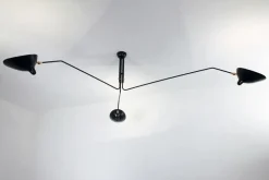 Ceiling Lamp w/3 Rotating Arms af Serge Mouille