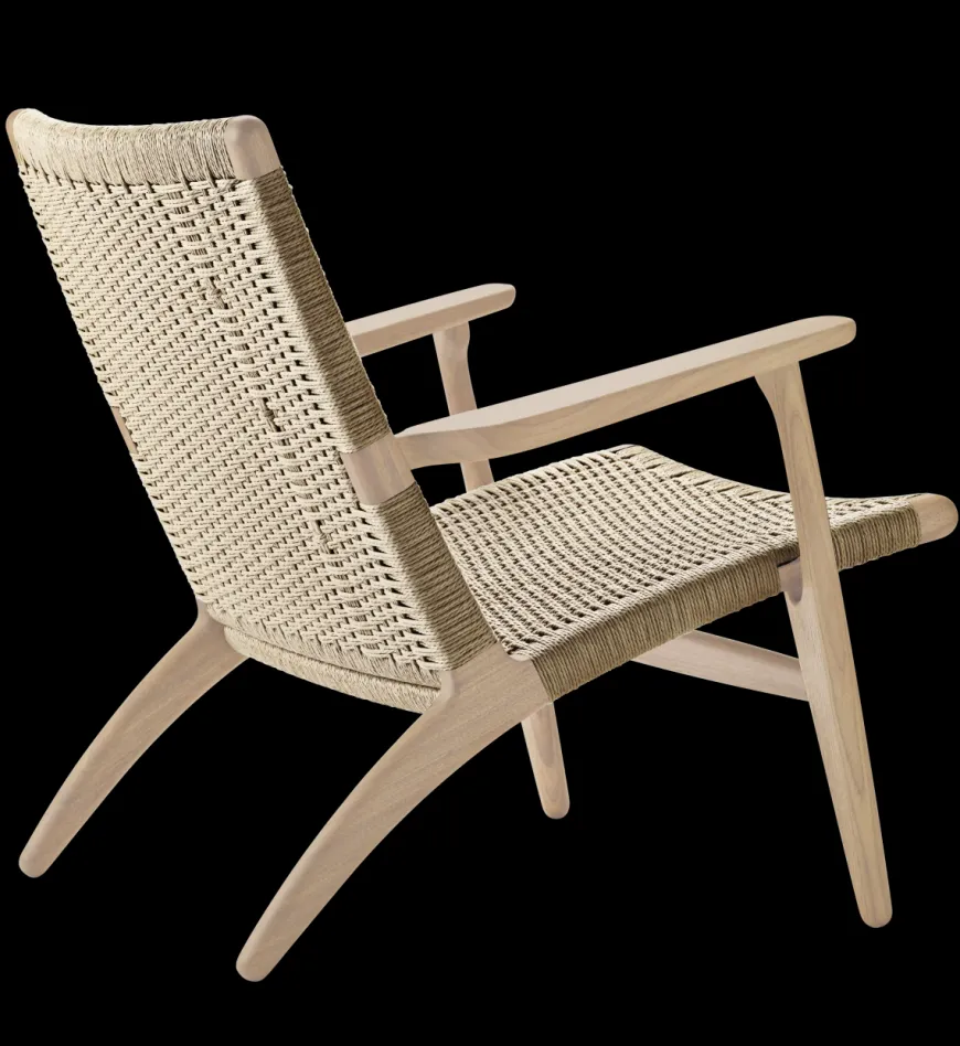 CH25 Loungestol, eg hvidolie af Hans J. Wegner