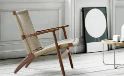 CH25 Loungestol, eg hvidolie af Hans J. Wegner