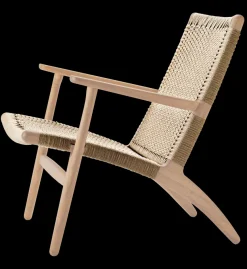 CH25 Loungestol, valnød olie af Hans J. Wegner