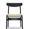 CH23 Spisestol, sort eg af Hans J. Wegner