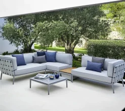 Conic 2 pers. Modulsofa, højre inkl. hyndesæt fra Cane-line