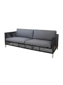 Connect 3 personers Sofa, black/antracite fra Cane-line