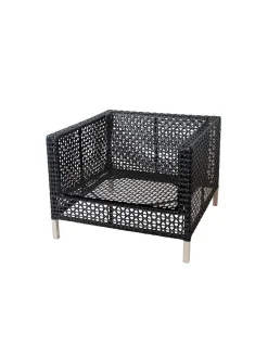 Connect Loungestol, black/antracite fra Cane-line