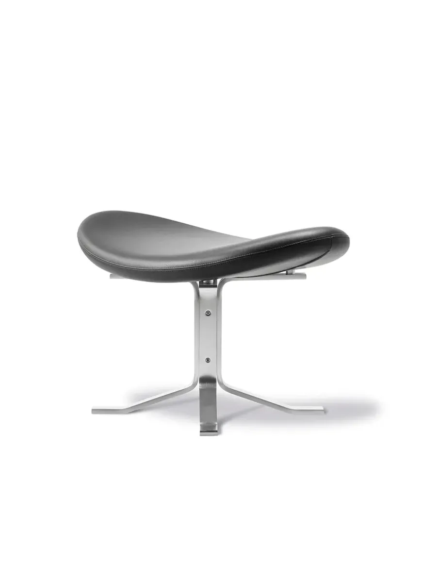 Corona Skammel, sort læder fra Erik Jørgensen