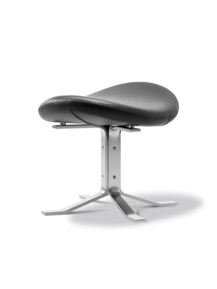 Corona Skammel, sort læder fra Erik Jørgensen