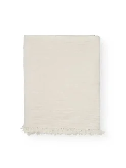 Cotton throw, Pure Ecru fra Aiayu