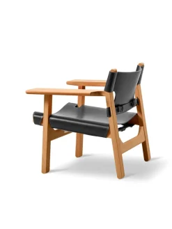 Den Spanske Stol i cognac læder, valnød olie af Børge Mogensen