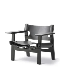 Den Spanske Stol i cognac læder, valnød olie af Børge Mogensen