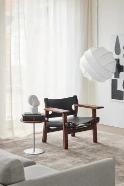 Den Spanske Stol i cognac læder, eg olie af Børge Mogensen