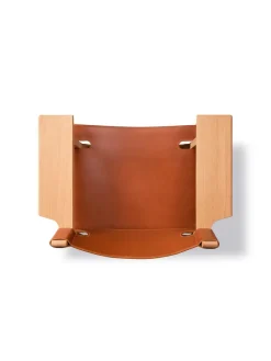 Den Spanske Stol i sort læder, eg olie af Børge Mogensen